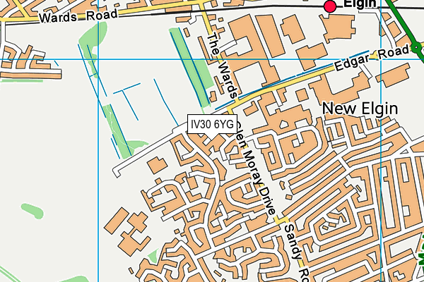 IV30 6YG map - OS VectorMap District (Ordnance Survey)