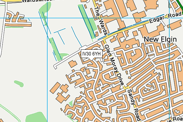 IV30 6YH map - OS VectorMap District (Ordnance Survey)