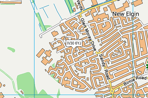 IV30 6YJ map - OS VectorMap District (Ordnance Survey)