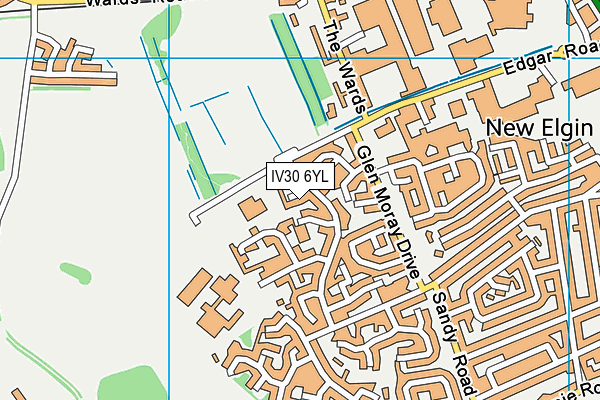 IV30 6YL map - OS VectorMap District (Ordnance Survey)