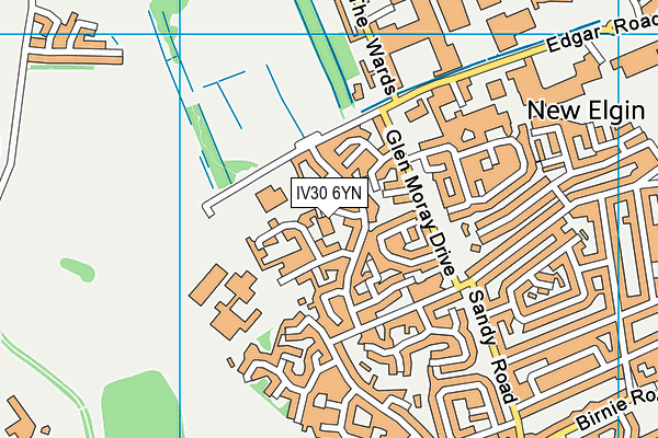 IV30 6YN map - OS VectorMap District (Ordnance Survey)