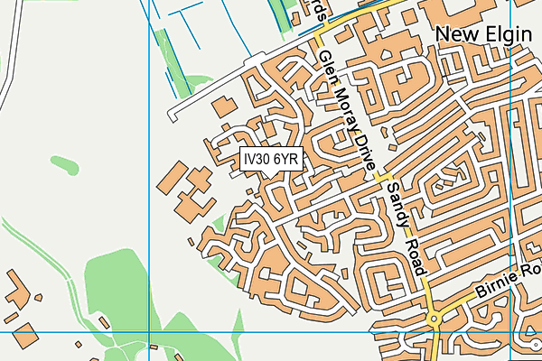 IV30 6YR map - OS VectorMap District (Ordnance Survey)