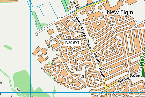 IV30 6YT map - OS VectorMap District (Ordnance Survey)