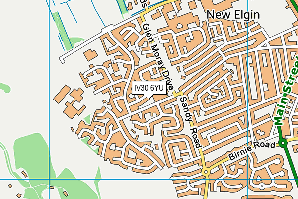 IV30 6YU map - OS VectorMap District (Ordnance Survey)