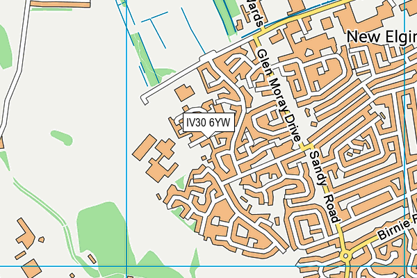 IV30 6YW map - OS VectorMap District (Ordnance Survey)