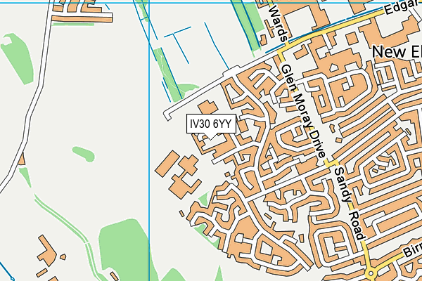 IV30 6YY map - OS VectorMap District (Ordnance Survey)
