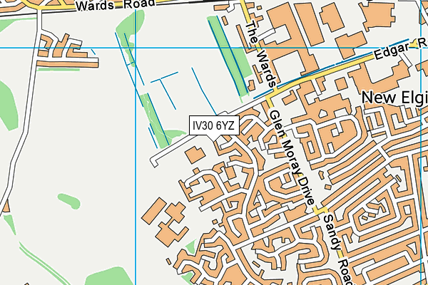 IV30 6YZ map - OS VectorMap District (Ordnance Survey)