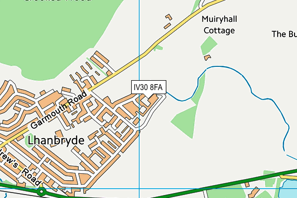 IV30 8FA map - OS VectorMap District (Ordnance Survey)