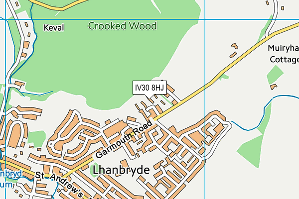 IV30 8HJ map - OS VectorMap District (Ordnance Survey)