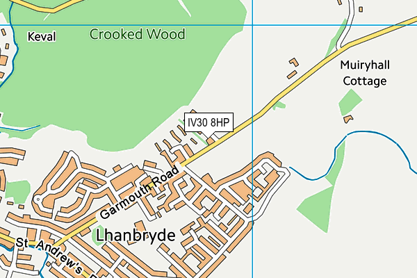 IV30 8HP map - OS VectorMap District (Ordnance Survey)