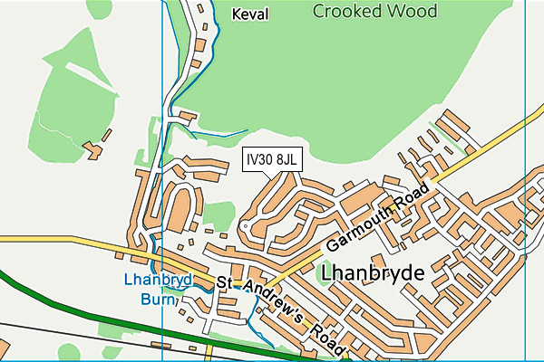 IV30 8JL map - OS VectorMap District (Ordnance Survey)