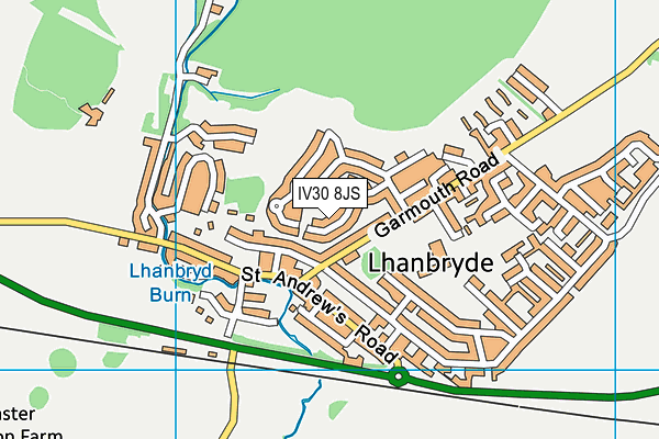 IV30 8JS map - OS VectorMap District (Ordnance Survey)