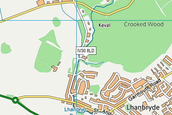 IV30 8LD map - OS VectorMap District (Ordnance Survey)