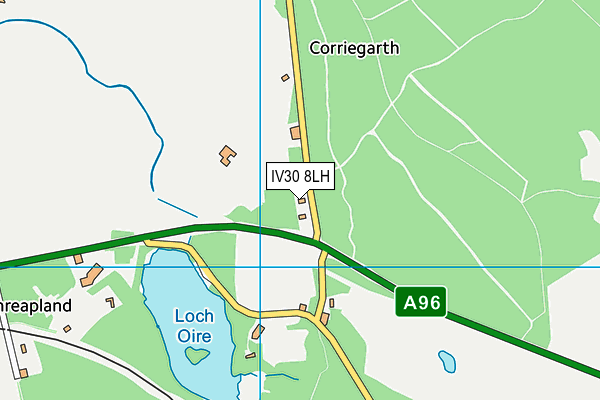 IV30 8LH map - OS VectorMap District (Ordnance Survey)