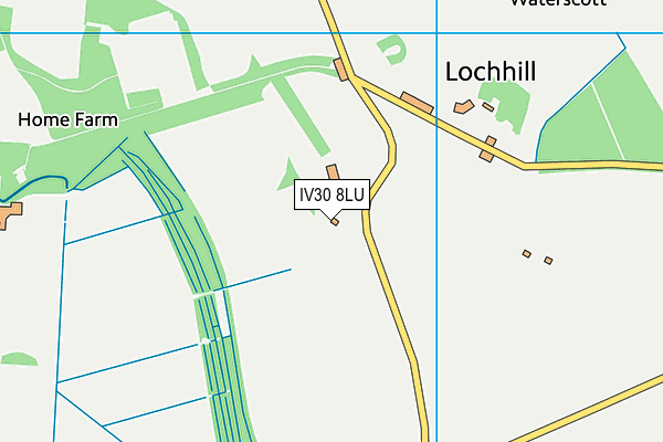 IV30 8LU map - OS VectorMap District (Ordnance Survey)