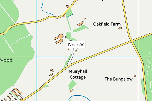 IV30 8LW map - OS VectorMap District (Ordnance Survey)