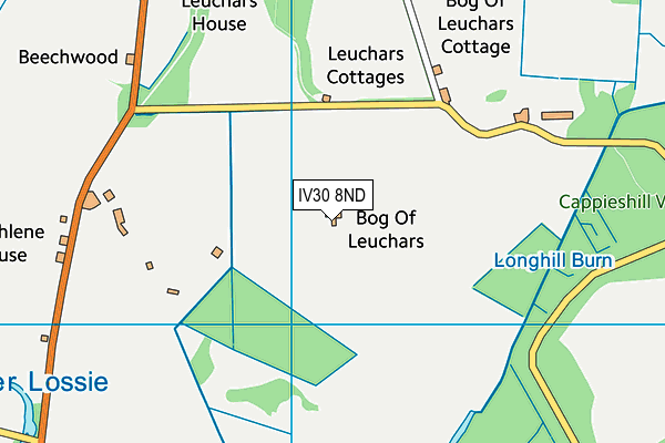 IV30 8ND map - OS VectorMap District (Ordnance Survey)