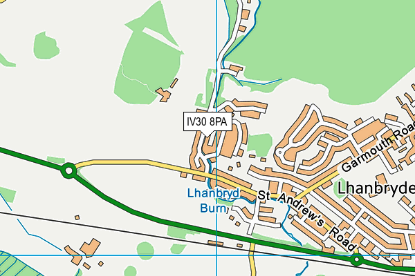 IV30 8PA map - OS VectorMap District (Ordnance Survey)