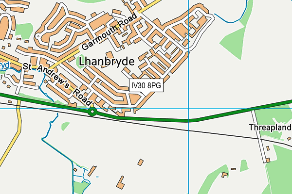 IV30 8PG map - OS VectorMap District (Ordnance Survey)