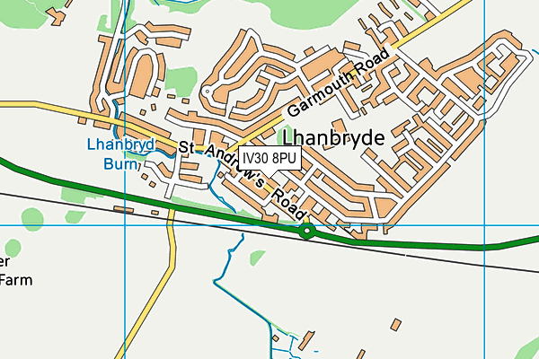 IV30 8PU map - OS VectorMap District (Ordnance Survey)