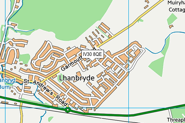 IV30 8QE map - OS VectorMap District (Ordnance Survey)