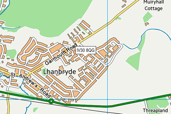 IV30 8QG map - OS VectorMap District (Ordnance Survey)