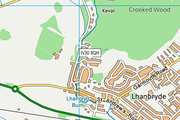 IV30 8QH map - OS VectorMap District (Ordnance Survey)