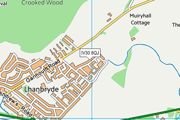 IV30 8QJ map - OS VectorMap District (Ordnance Survey)