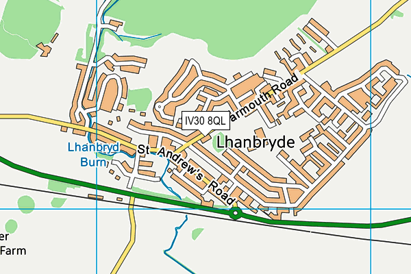 IV30 8QL map - OS VectorMap District (Ordnance Survey)