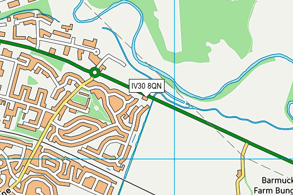 IV30 8QN map - OS VectorMap District (Ordnance Survey)