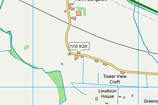 IV30 8QW map - OS VectorMap District (Ordnance Survey)