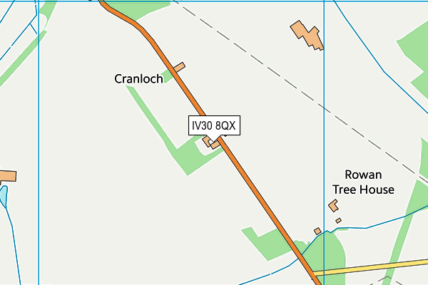 IV30 8QX map - OS VectorMap District (Ordnance Survey)
