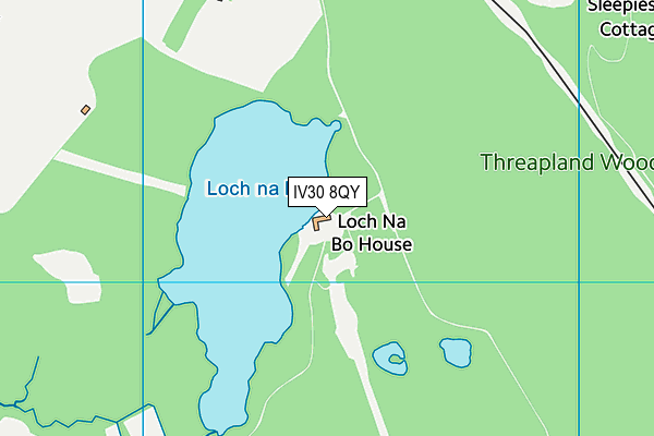 IV30 8QY map - OS VectorMap District (Ordnance Survey)