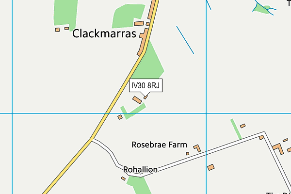 IV30 8RJ map - OS VectorMap District (Ordnance Survey)