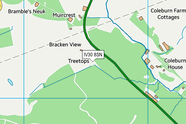 IV30 8SN map - OS VectorMap District (Ordnance Survey)