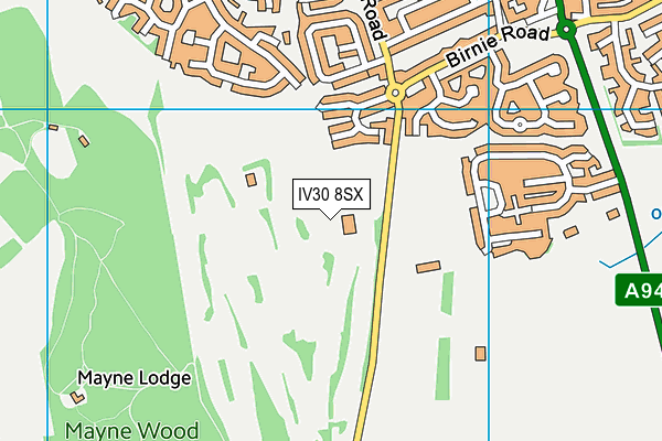 IV30 8SX map - OS VectorMap District (Ordnance Survey)