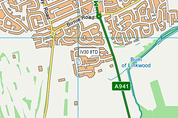 IV30 8TD map - OS VectorMap District (Ordnance Survey)