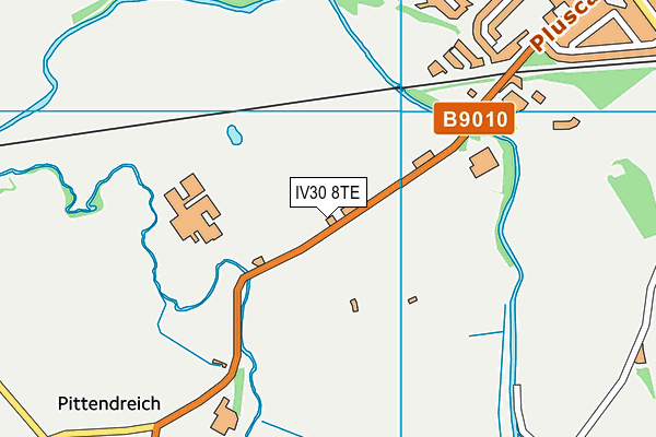 IV30 8TE map - OS VectorMap District (Ordnance Survey)