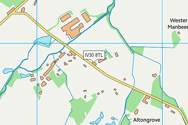 IV30 8TL map - OS VectorMap District (Ordnance Survey)