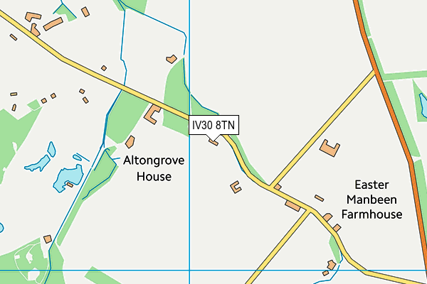IV30 8TN map - OS VectorMap District (Ordnance Survey)