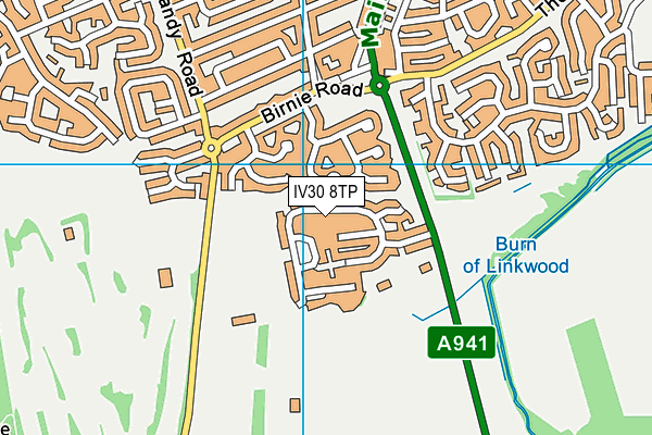 IV30 8TP map - OS VectorMap District (Ordnance Survey)