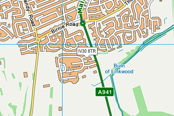 IV30 8TR map - OS VectorMap District (Ordnance Survey)