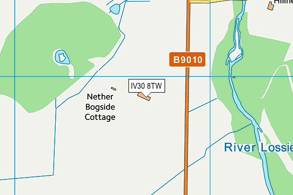 IV30 8TW map - OS VectorMap District (Ordnance Survey)