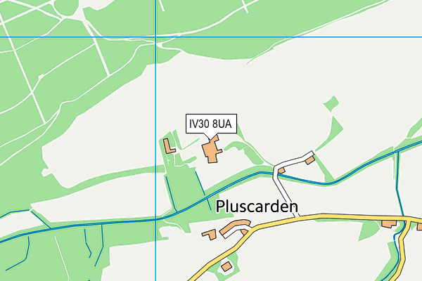 IV30 8UA map - OS VectorMap District (Ordnance Survey)