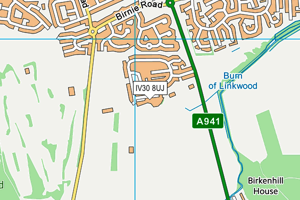 IV30 8UJ map - OS VectorMap District (Ordnance Survey)