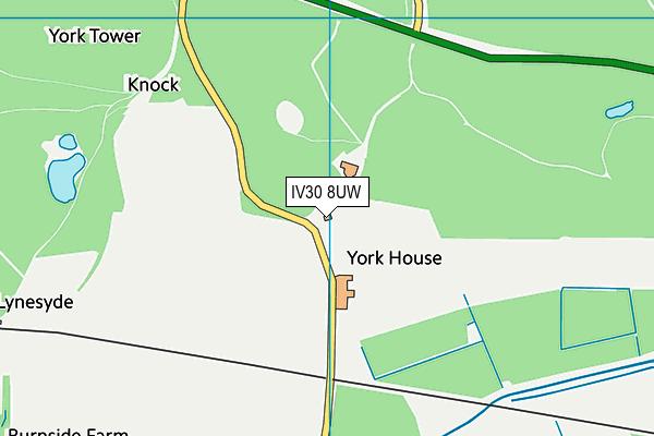 IV30 8UW map - OS VectorMap District (Ordnance Survey)