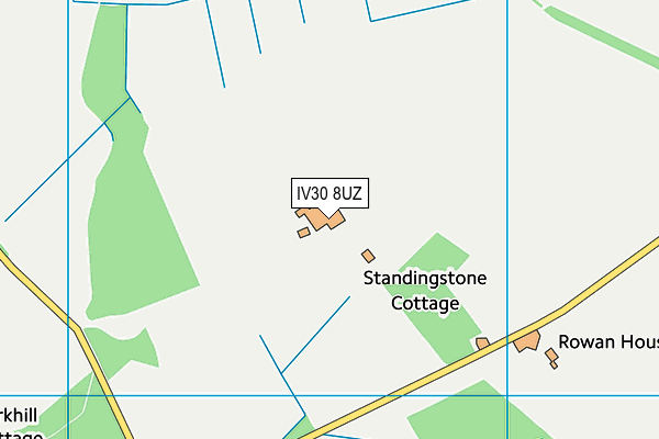 IV30 8UZ map - OS VectorMap District (Ordnance Survey)