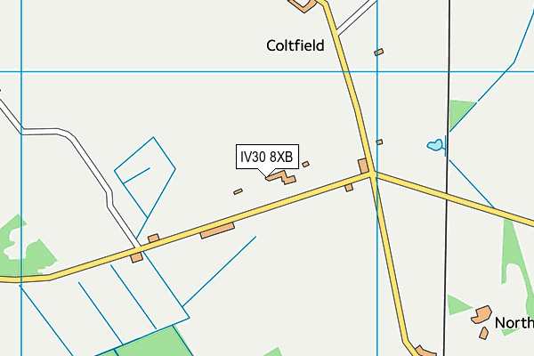 IV30 8XB map - OS VectorMap District (Ordnance Survey)