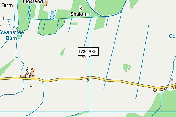 IV30 8XE map - OS VectorMap District (Ordnance Survey)