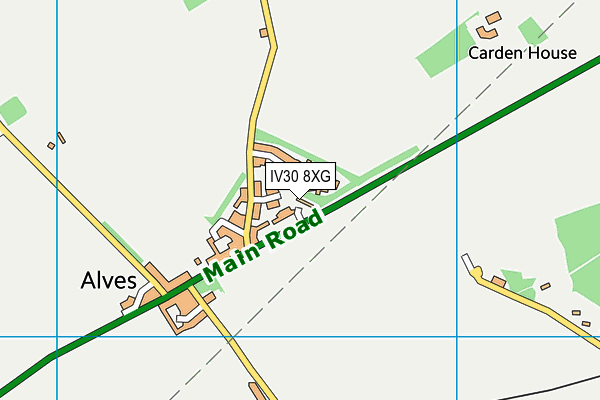 IV30 8XG map - OS VectorMap District (Ordnance Survey)